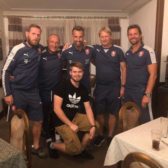 Česká fotbalová reprezentace s trenérem Radkem Bejblem měla soustředění v Broumově 