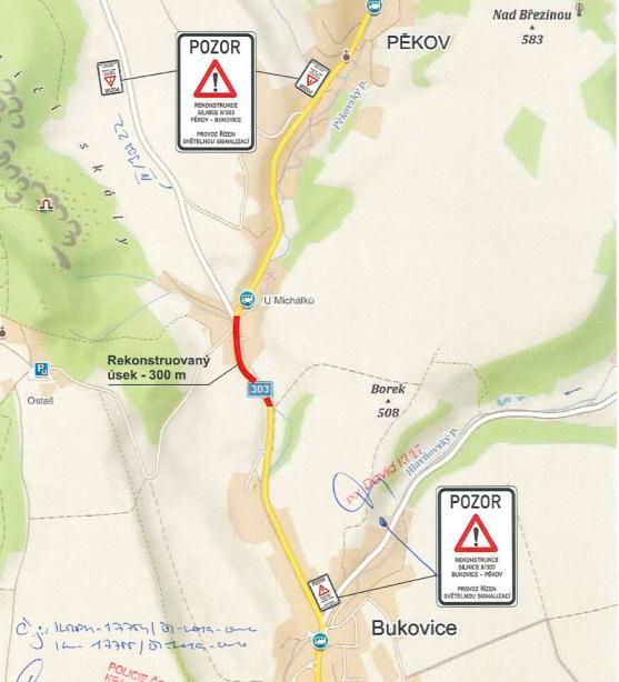 V Bukovici se bude dodělávat silnice. Dopravu budou opět řídit semafory