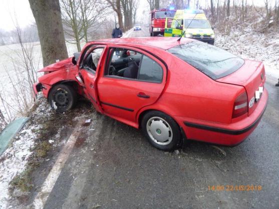 Nehoda v Bohdašíně skončila těžkým zraněním