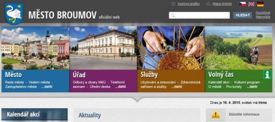 Webové stránky Broumova uspěly i v celostátním porovnání