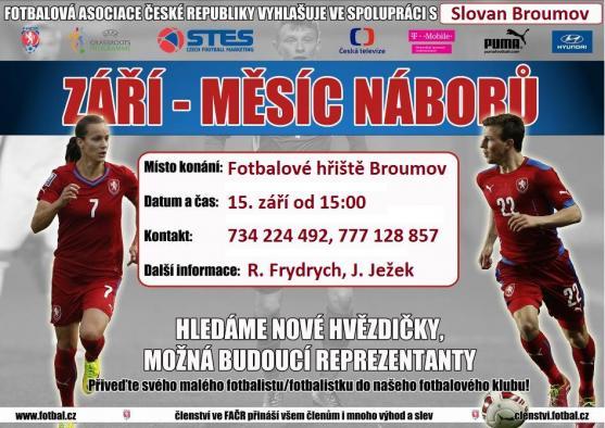 Také Slovan Broumov se připojil k akci Fotbalové asociace České republiky. Pořádá nábor mladých talentů