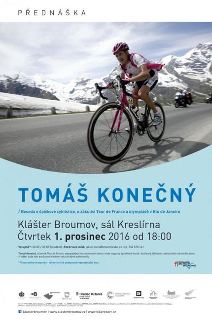 Do klášterní Kreslírny "přijede" cyklistický mistr republiky a účastník Tour de France či Vuelty Tomáš Konečný