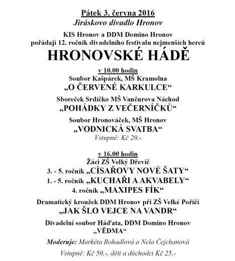 Nabídka akcí na Broumovsku pro víkend od 3. do 5. června