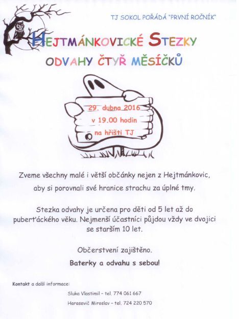 Nabídka akcí na Broumovsku pro víkend od 29. dubna do 1. května