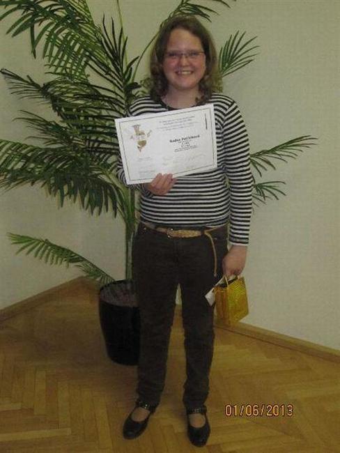 Studentka ZUŠ Broumov získala 2. místo na soutěži dechových nástrojů v Brně 