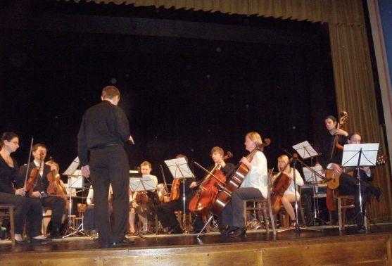 Tomáš Mrština z broumovského gymnázia byl jedním ze sólistů Komorního orchestru ZUŠ Hronov při pátečním Jarním koncertu 