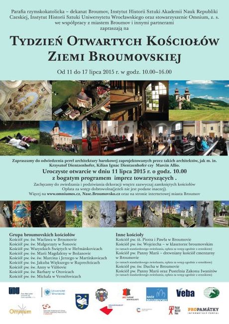 Týden otevřených kostelů Broumovska je připraven