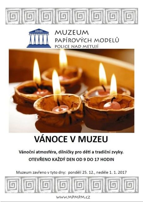 Přemýšlíte, jak budete trávit vánoční volno? Přijďte do Muzea papírových modelů 