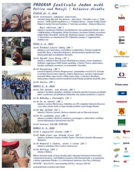 Festival dokumentů o lidských právech Jeden svět se v Polici nad Metují letos koná už popáté 