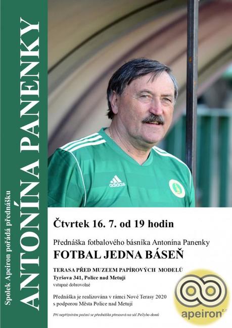 Fotbalový básník nebude v Polici hrát, ale povídat