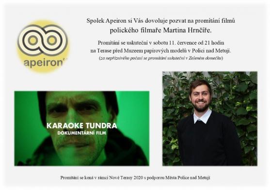 Absolvent broumovského gymnázia nechá nahlédnout do své filmové tvorby 