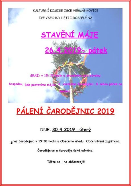 Nabídka akcí na Broumovsku pro víkend od 26. do 28. dubna