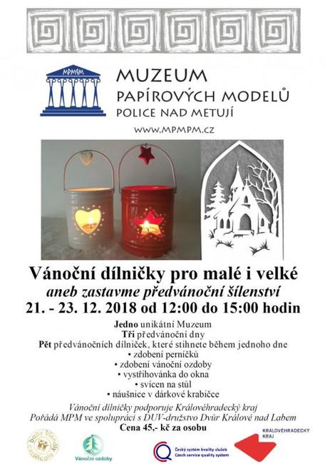 Nabídka akcí na Broumovsku pro nadcházející víkend a vánoční svátky