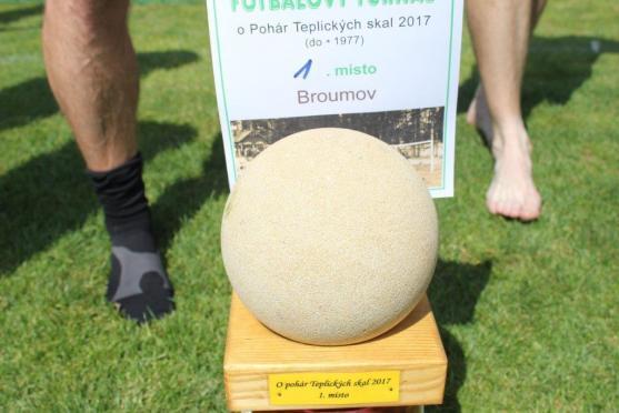 Fotbalový turnaj starých gard O pohár Teplických skal vyhrál podruhé Broumov