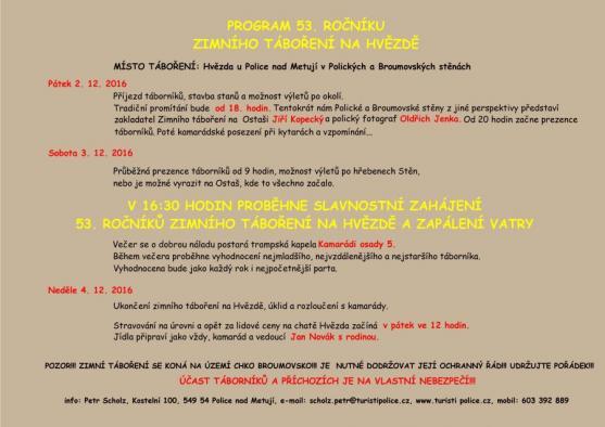 Nabídka akcí na Broumovsku pro víkend od 2. do 4. prosince