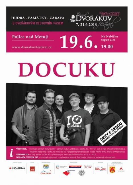 V Polici nad Metují vystoupí pod širým nebem skupina Docuku 