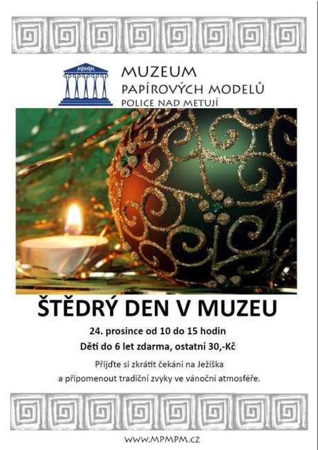 Přemýšlíte, jak budete trávit vánoční volno? Přijďte do Muzea papírových modelů 