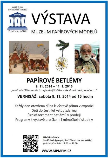 Muzeum papírových modelů vystaví papírové betlémy 