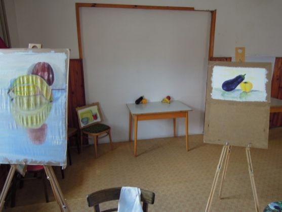 Výstava děl účastníků Výtvarného workshopu 