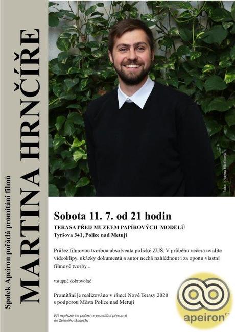 Absolvent broumovského gymnázia nechá nahlédnout do své filmové tvorby 