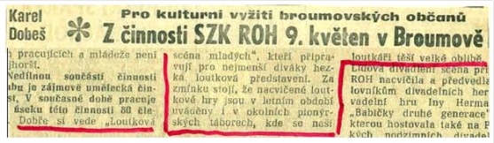 Jaké bylo a je loutkové divadlo v Broumově - 5. část