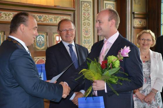 David Novotný převzal v Náchodě mimořádné ocenění za šíření dobrého jména města