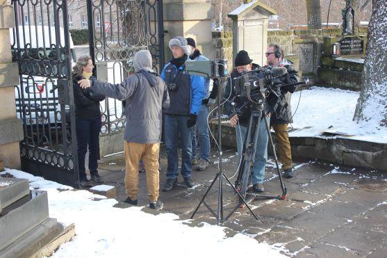 Štáb České televize natáčel v Broumově Záhady Toma Wizarda