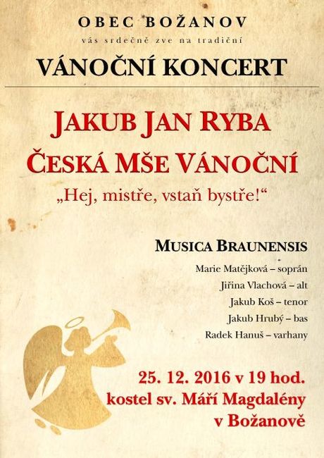 Nabídka akcí na Broumovsku pro vánoční víkend od 23. do 25. prosince