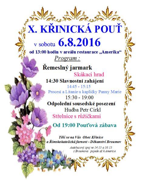 Nabídka akcí na Broumovsku pro víkend od 5. do 7. srpna