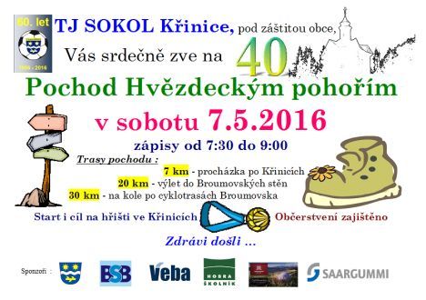 Nabídka akcí na Broumovsku pro víkend od 6. do 8. května