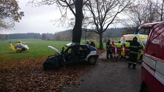 Těžká nehoda v Horním Adršpachu si vyžádala jeden lidský život