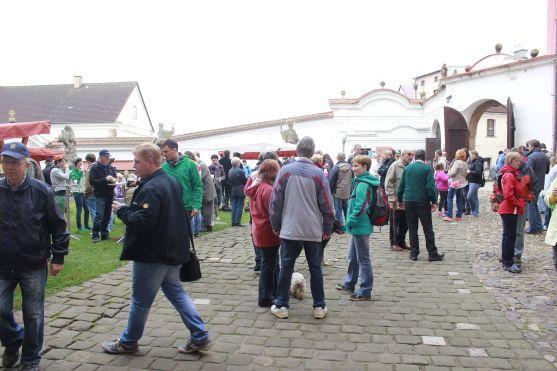 Během Broumovského vinobraní se pilo i soutěžilo