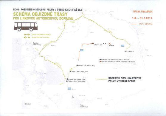 Během rekonstrukce silnice přes Pasa bude doprava vedena přes Bohdašín a Lachov