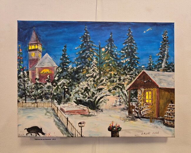 Barevný svět Josefa Rýdla rozzářil Galerii Kerim v Meziměstí