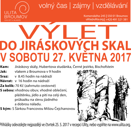 Nabídka akcí na Broumovsku pro víkend od 26. do 28. května
