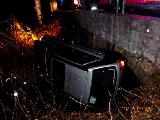 Na Broumovsku se nějak často převrací auta