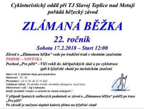 Nabídka akcí na Broumovsku pro víkend od 16. do 18. února