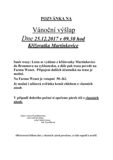 Nabídka akcí na Broumovsku pro předvánoční víkend a následující svátky