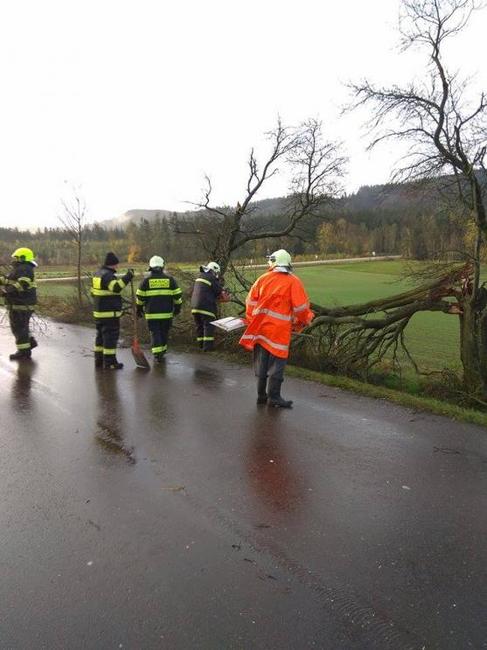 Hasiči na Broumovsku kvůli větru řešili desítky případů