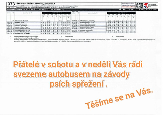 Janovičky ožijí zimními závody psích spřežení