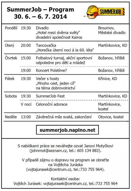 Začíná SummerJob – více než 130 mladých lidí se chystá na Broumovsko 