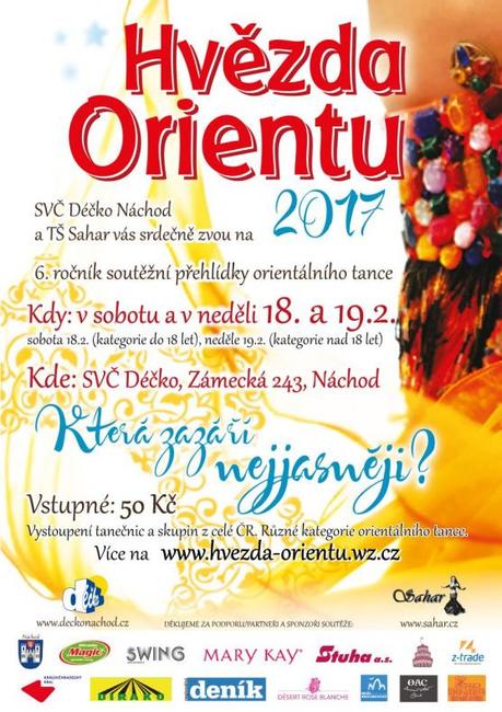 Hvězda Orientu 2017 - v Náchodě se uskuteční již 6. ročník taneční soutěže v orientálních tancích 