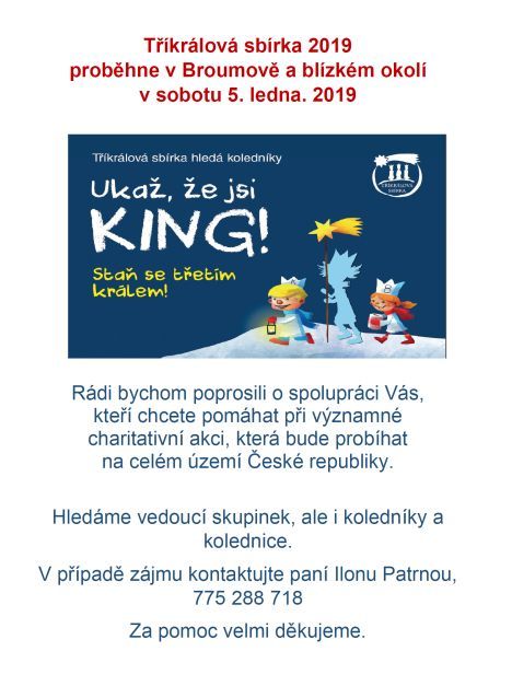 Nabídka akcí na Broumovsku pro víkend od 4. do 6. ledna