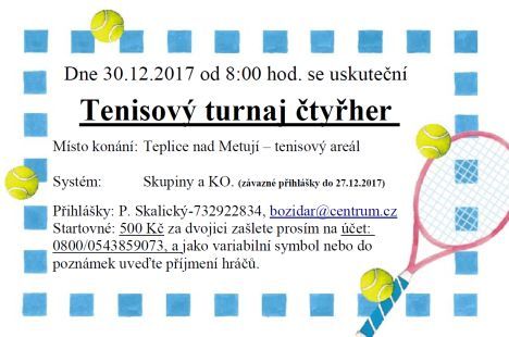 Nabídka akcí na Broumovsku na poslední čtyři dny roku 2017