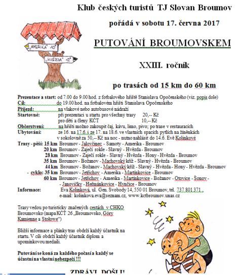 Nabídka akcí na Broumovsku pro víkend od 16. do 18. června