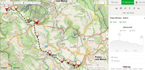 Z Janovic cestou dalekých výhledů po vnitřní kuestě Polické pánve