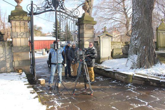 Štáb České televize natáčel v Broumově Záhady Toma Wizarda