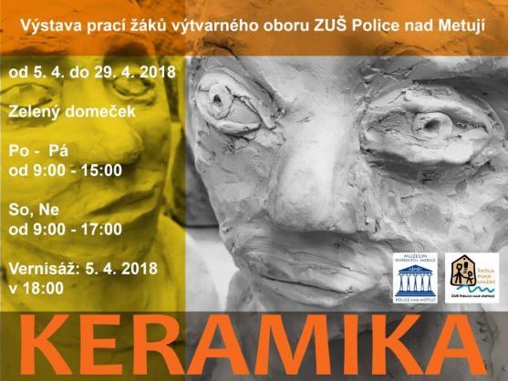Do konce dubna v Polici nad Metují vystavují svá keramická díla žáci umělecké školy