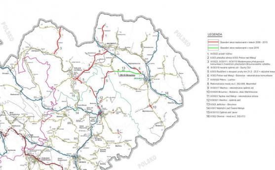 Do silničních staveb se na Broumovsku od roku 2008 investovalo téměř 440 miliónů. Stavby za miliardu korun se připravují