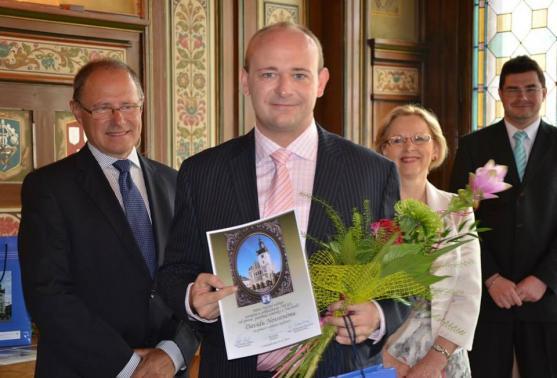 David Novotný převzal v Náchodě mimořádné ocenění za šíření dobrého jména města